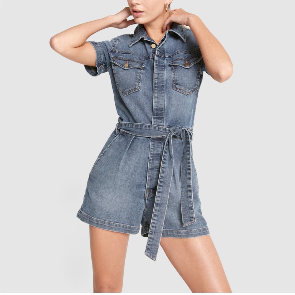 FRAME X GOOP DENIM ROMPER